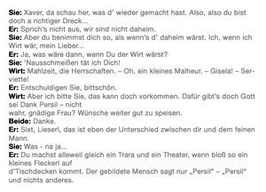 Originaltext der Schauspieler in dem ersten Fernsehwerbespot