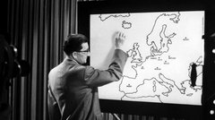 Europakarte. Quelle: Staatsarchiv Hamburg © Fernsehmuseum Hamburg e.V.